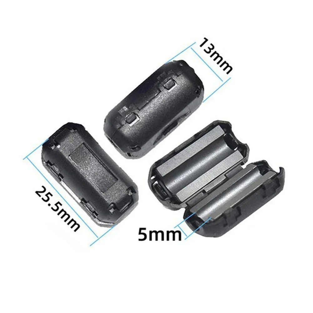 Cable Noise Suppressor Cable Clip Cable Filter 2/5pcs TDK 5mm Ferrite Core Noise Suppressor Filter Ring Cable Clip On Wire RFI EMI Anti-Jamming Cable Noise Cancellation