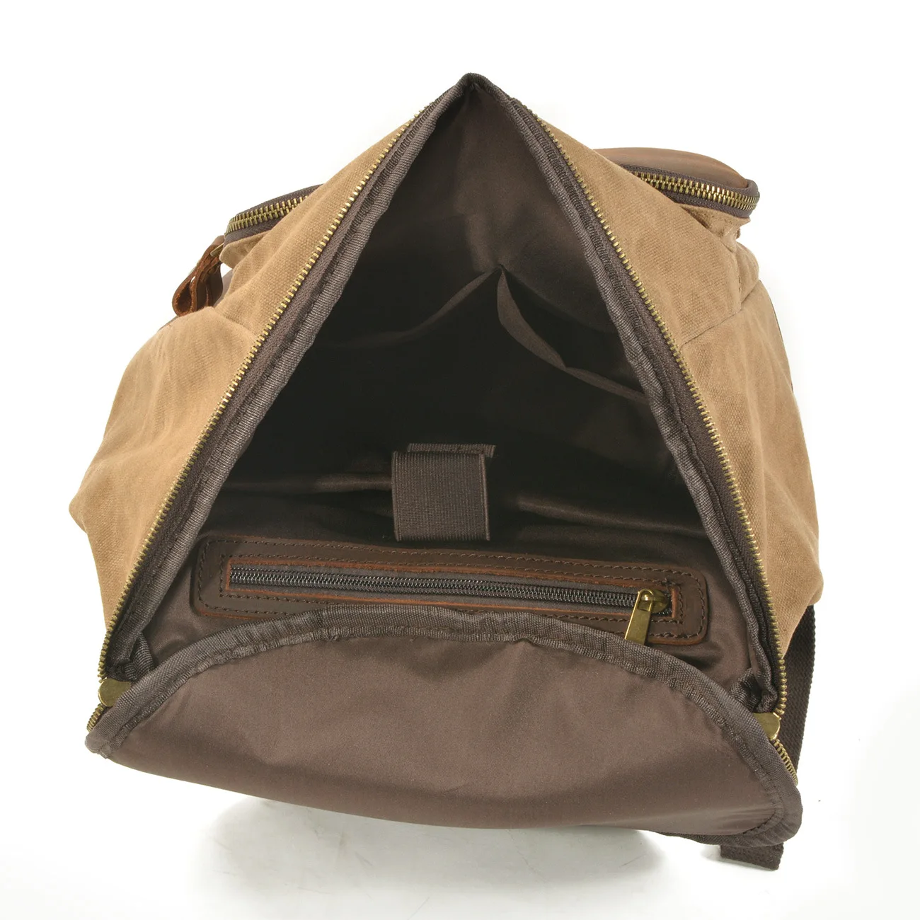 Outdoor Men's Backpack Sports Travel Backpack Oil Wax Canvas Shoulder High Capacity Backpack Travel Bag 4