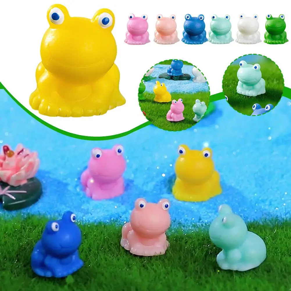 

100pcs Resin Frog Statue Mini Animal Resin Cake Zen Statue new Ornaments Landscape 2024 Ornament Decorations D9J1