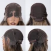 DWY 13*6 Brown Black Ombre Lace Frontal Synthetic Wigs Long Wave Hair For Women Daily Natural Free Part Wig Heat Resistant Fiber 6