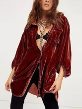  Casual Solid Color Commute Buttons Cardigan Elegant Long Shirts Fashion Autumn Winter Women Gold Velvet Turn-Down Collar Blouses 