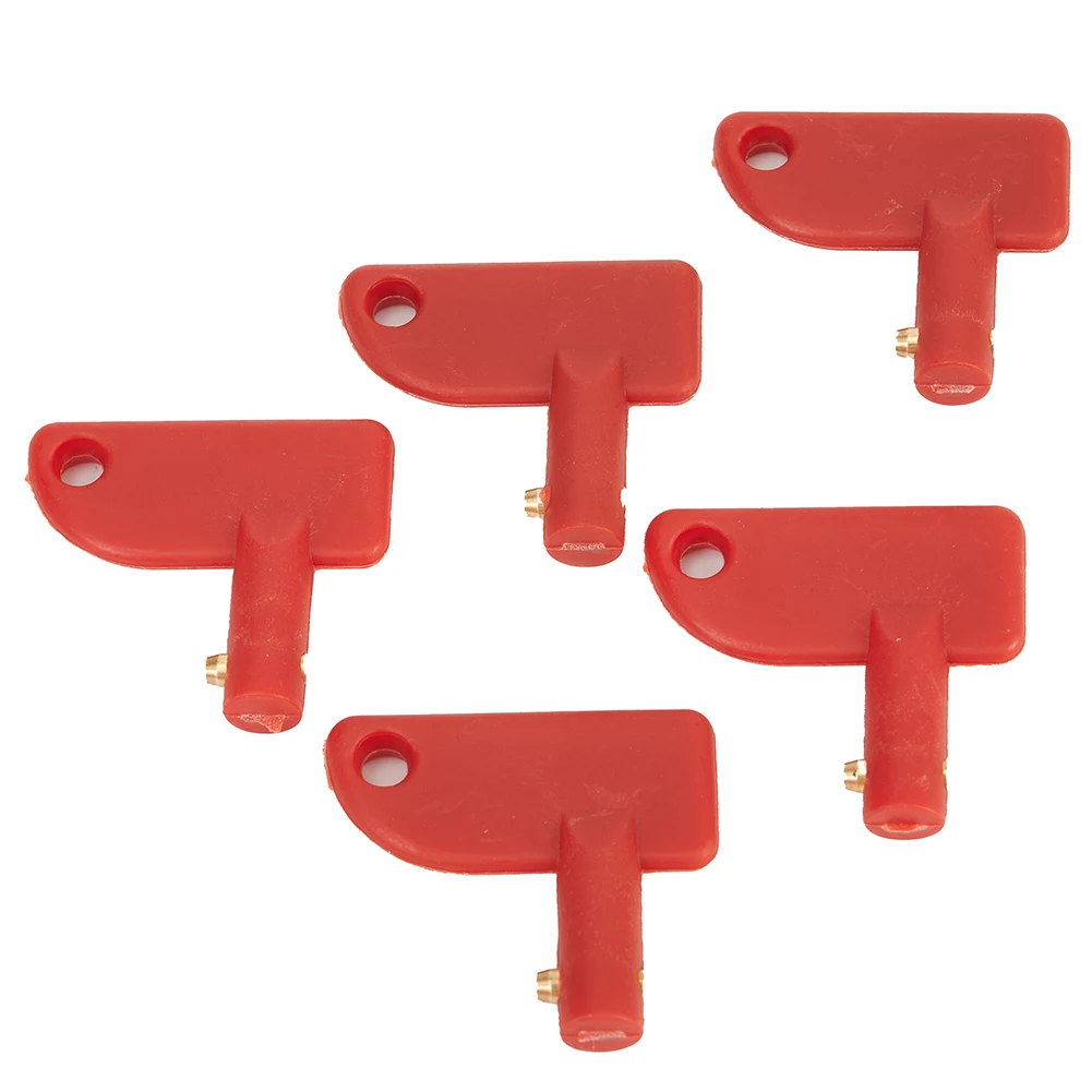 5X Spare Key For Battery Isolator Switch Power Kill Cut Off Switch Car Van Boats ABS Plastic 47mmX43mm For Auto/Marine/Boat