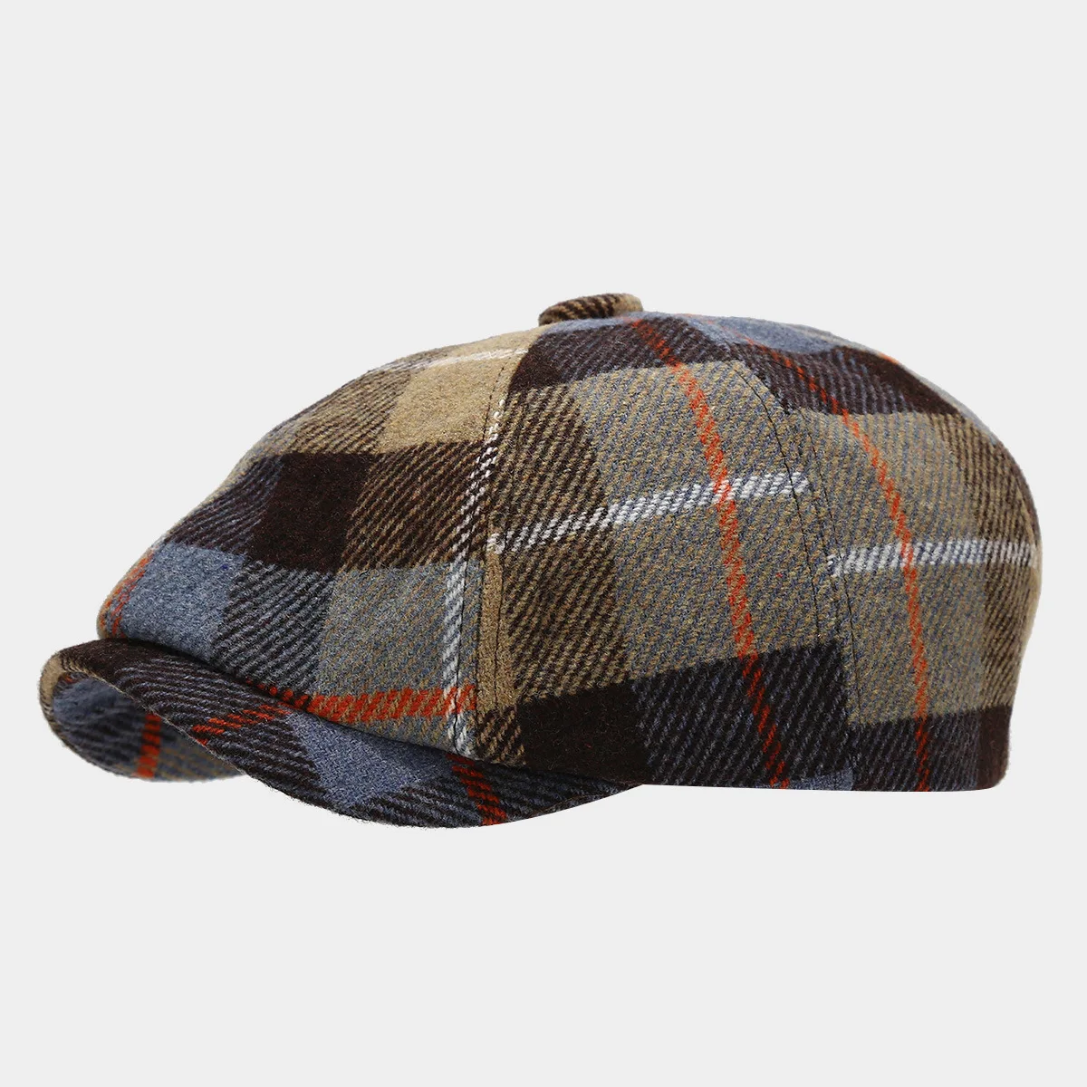 Boina Octogonal De Lana Cálida / Gorra De Pintor Unisex / Sombrero Ajustable Para Otoño-invierno / Gorro De Artista Acogedor / Boina De Pata De Gallo