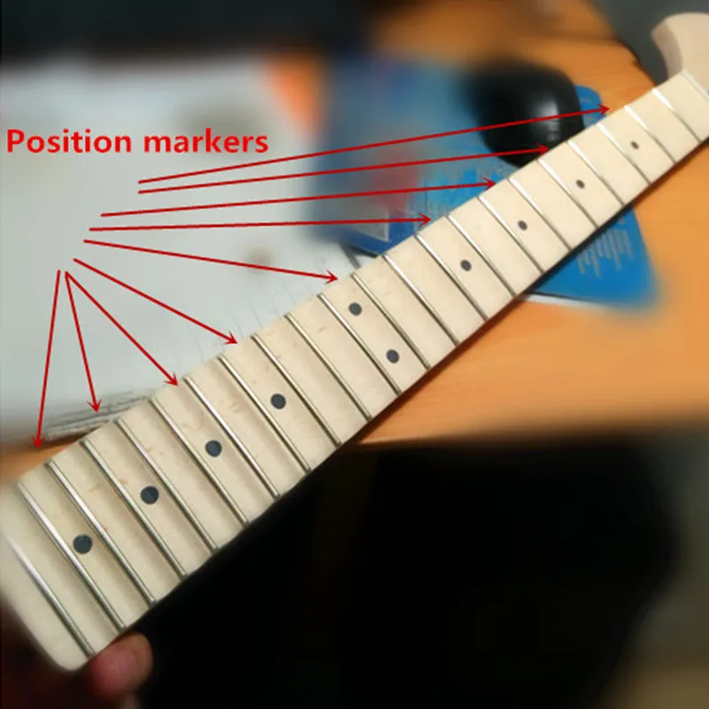 22 Bünde Big Reverse Headstock Ahorn E-Gitarre Hals Ahorn Jakobsmuschel Griffbrett Keine Lackierung Gitarrenzubehör Teile – Detail 5