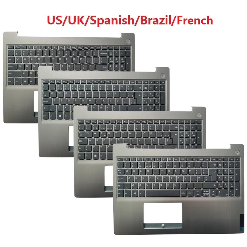 Eua Reino Unido Espanhol sp Brasil br Teclado do Portátil para Lenovo Ideapad 15ada05 315are05 15iml05 15iil05 15igl05 com Encosto de Mãos Superior