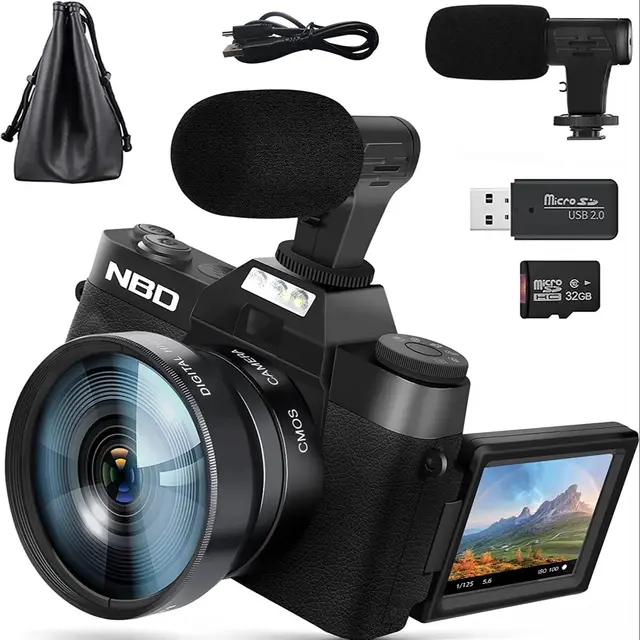 GAnica 4K Digital Camera Video Camcorder 48MP Cameras for Photography