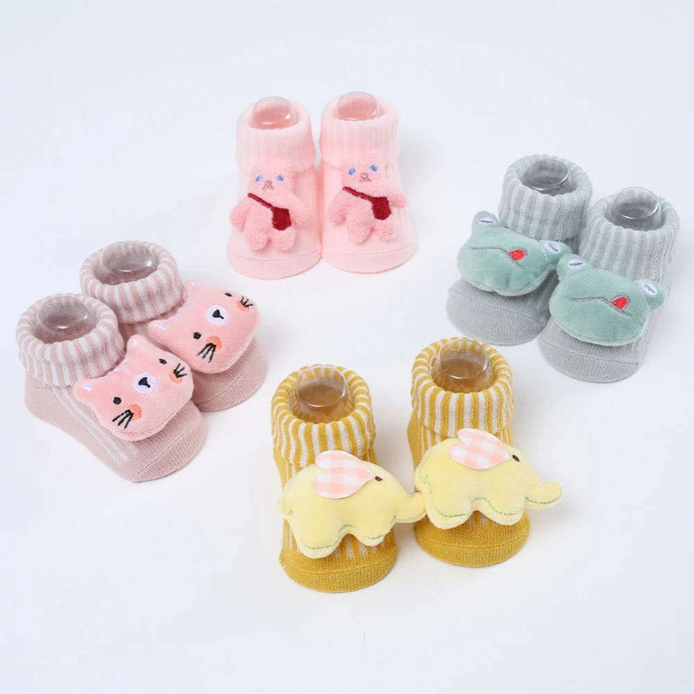 Baby Socks Non Slip Floor Socks 1Pair Newborn Baby Cartoon Doll Socks Boys Girls Infant Toddler Non-Slip Cartoon Boat Socks Clothing For 0-12M