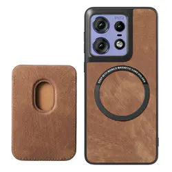 Luxury 2 - in - 1 Detachable Leather Magnetic Phone Case for Moto G47 5G (Brown)