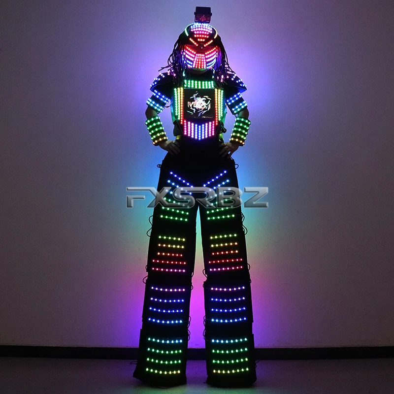 Costume De Robot À Lumière Led Vêtements Lumineux Lumineux Vêtements De