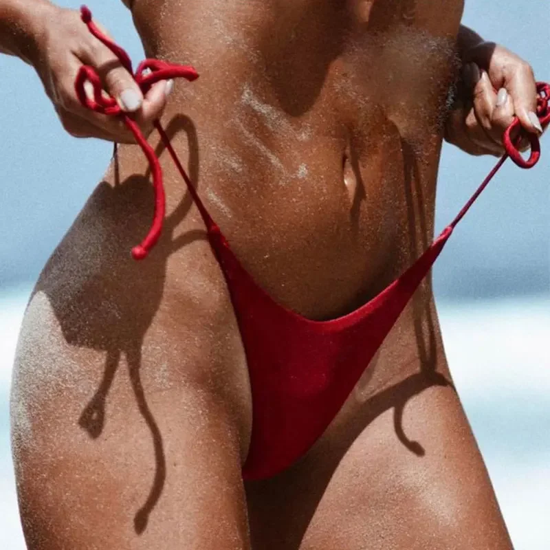 Feminine Bikinis Lace-Up Sports Shorts Mini Micro Sexy Swimwear Women Bikini Brazil Butt Girls Sex Brazilian Thong Swim Shorts