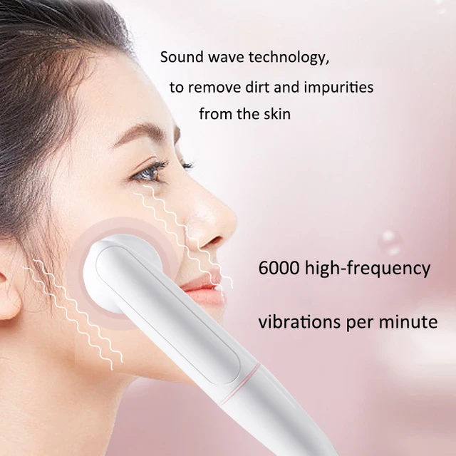 Electric Silicone Face Cleansing Brush Waterproof 2 in 1 Double Head, Sonic Vibration Facial Pore Cleaner Skincare Beauty Tool 3