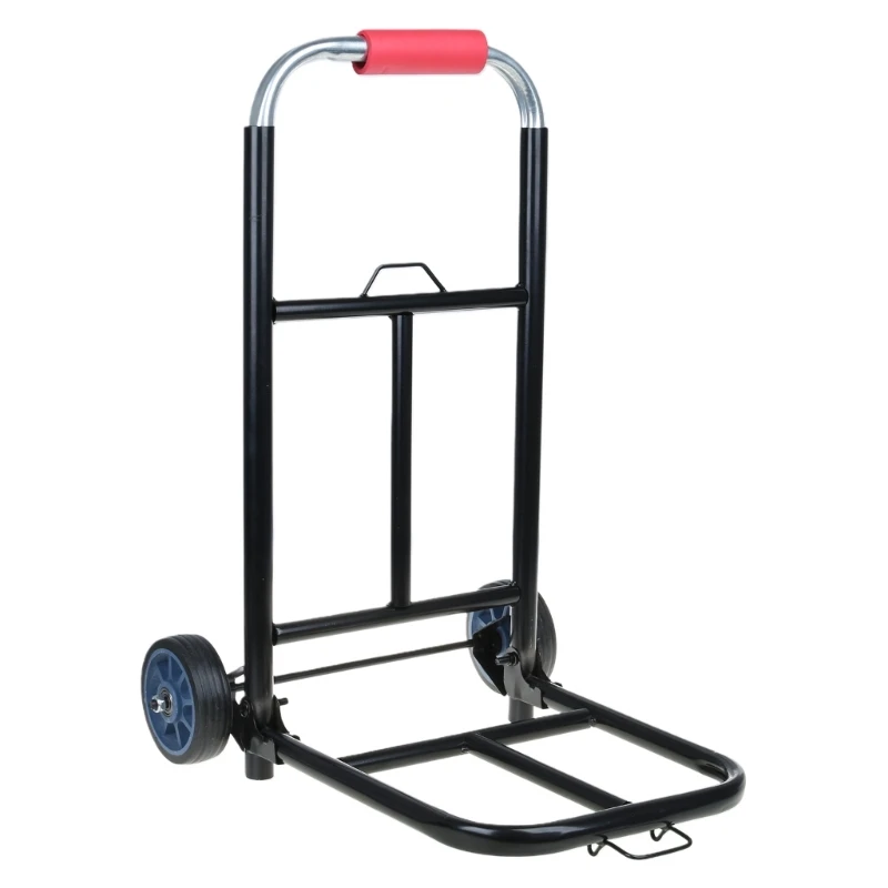 Convenient Foldable Pull Cart Folding Portable Hand Cart 10cm Rubber Travel Shopping