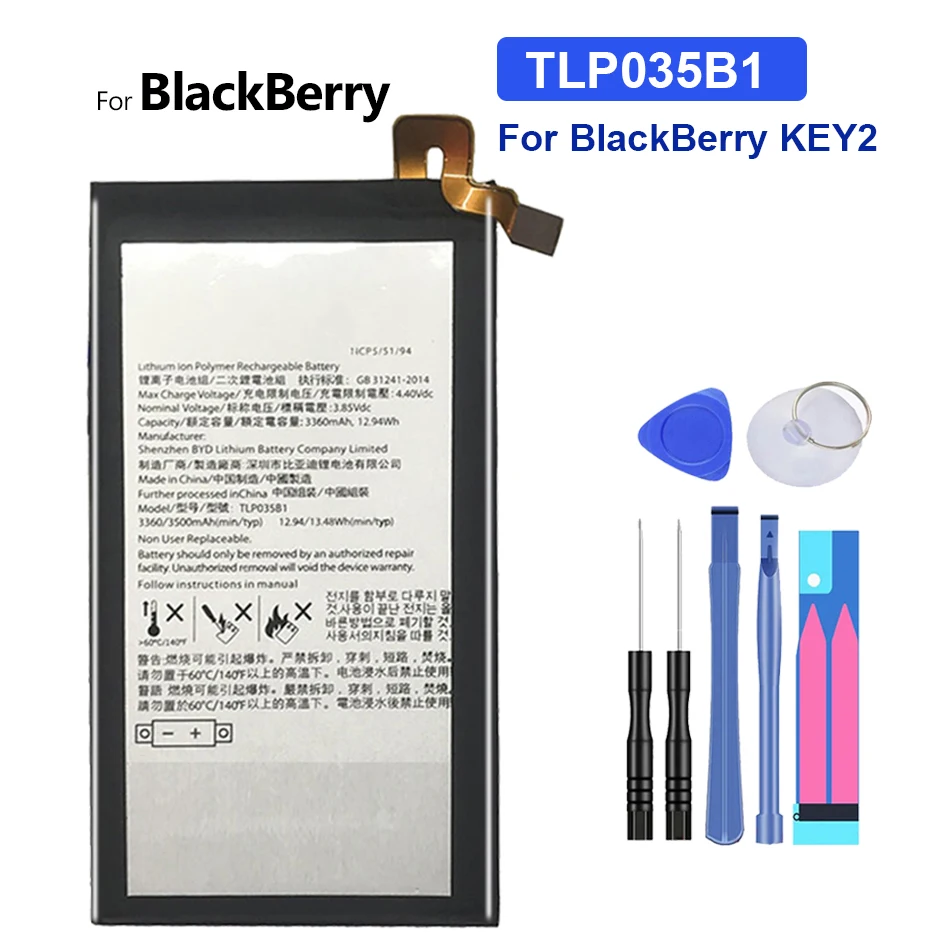 

TLP035B1 3500mAh High Quality Replacement Mobile Phone Battery For BlackBerry Keytwo KEY2 KEY 2 Smartphon Batteries