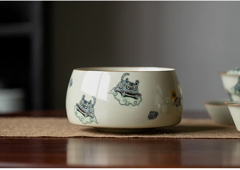 900ml boutique mel esmalte tigre arte cerâmica