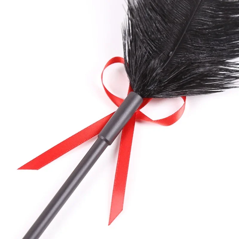 Sex Toys BDSM Feather Tickled Whip Bondage Erotic Punish Fetish Leather Spanking Paddle Play Flogger Sex Toys For Couple Woman Lover