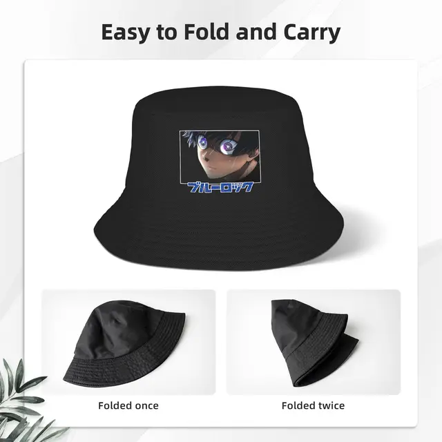 Yoichi Isagi Eyes from Blue Lock Bucket Hat Summer Headwear Merch Fishing Fisherman Hat for Women Men Session Hat Lightweight 4