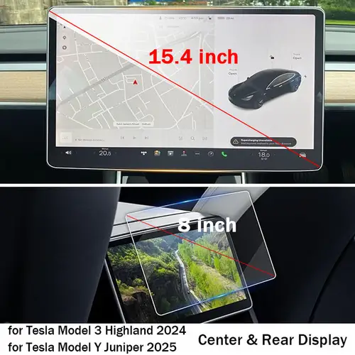 Tempered Glass Film Protector for Tesla Model 3 Highland Model Y Juniper Model Y Performance Rear Center Control Screen - Image 10