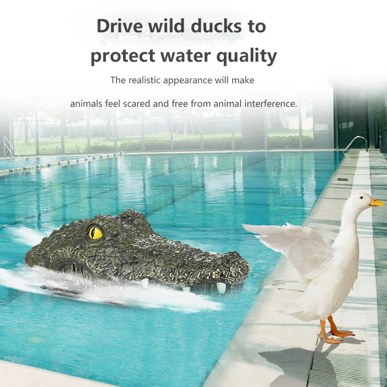 Crocodile Rc Boat Ship 2.4G Simulation Animal Waterproof Remote Control Alligator Electric Summer Water Pool Toys Gift for Kids
