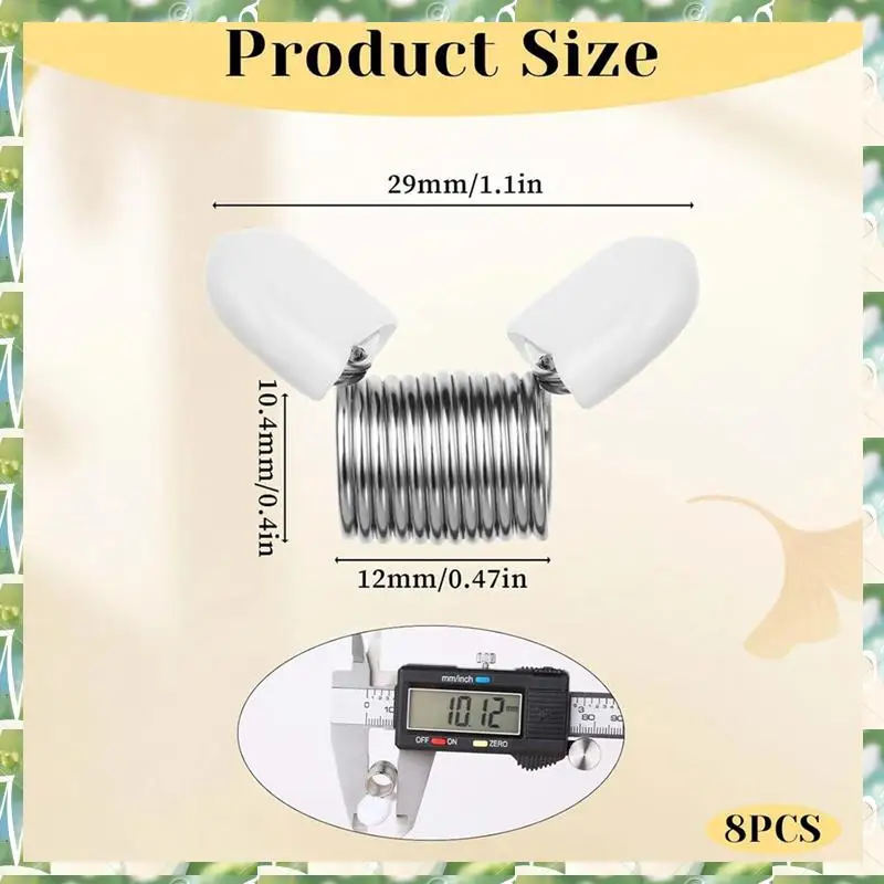 스포츠 비드 스토퍼, 8Pcs 쥬얼리 쥬얼리 용 스프링 비드 클램프 만들기 비드 와이어 엔드 쥬얼리 만들기 도구, 비드 스토퍼,