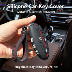 Hyundai Car Key Case with Keychain Holder - Full Protection Cover (3plus3 silicone)