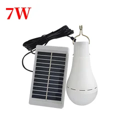 Solar-Powered Portable Outdoor Hanging Light - Waterproof, Rechargeable, Emergency LED Lantern (7w with solar panels)