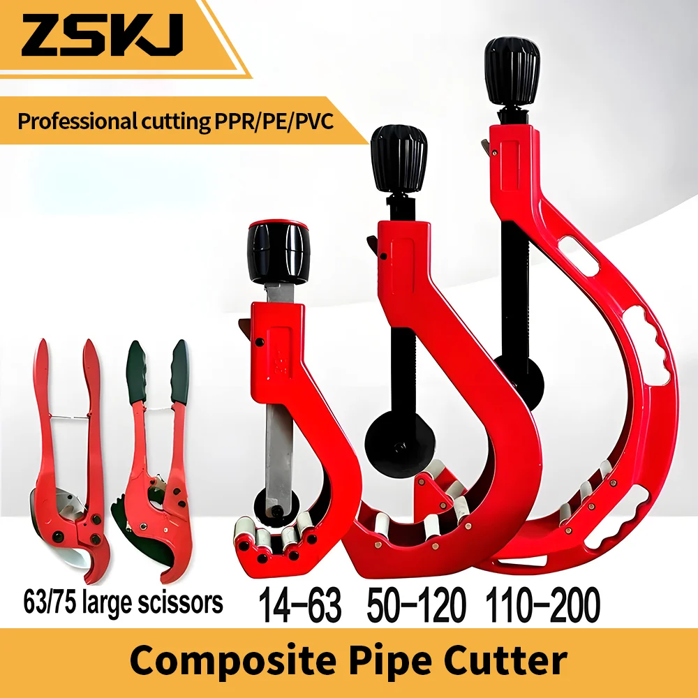 Hot Pipe Cutter PVC Tube Cutter 50-120mm Dual-purpose Scissor For Composite Pipe PE Plastic Hot Melt Pipe Hand Tools_voghion.com