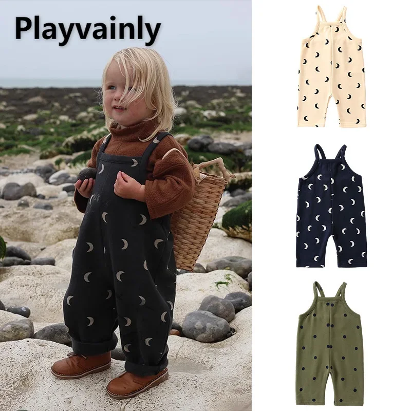 

New Autumn Winter Baby Girl Boy Overalls Apricot/navy Blue/green Straps Jumpsuit Newborn Fashion Versatile Clothes E23309