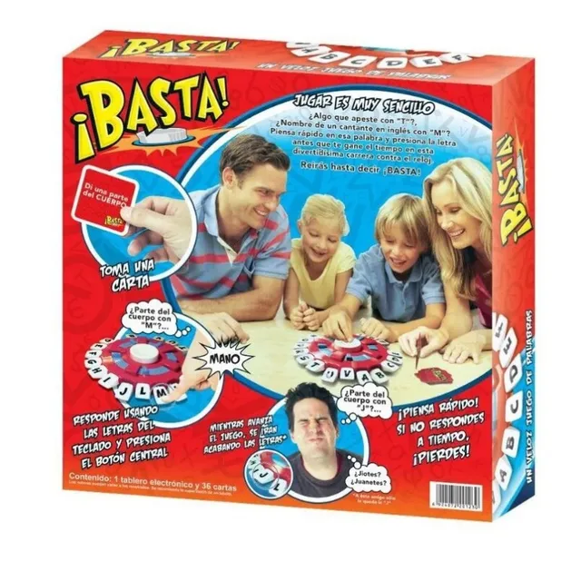 Jeu de société Basta Spanish Word, jeu de vocabulaire avec lettres rapide pour les nuits de jeux en famille, apprentissage en classe ​ 3
