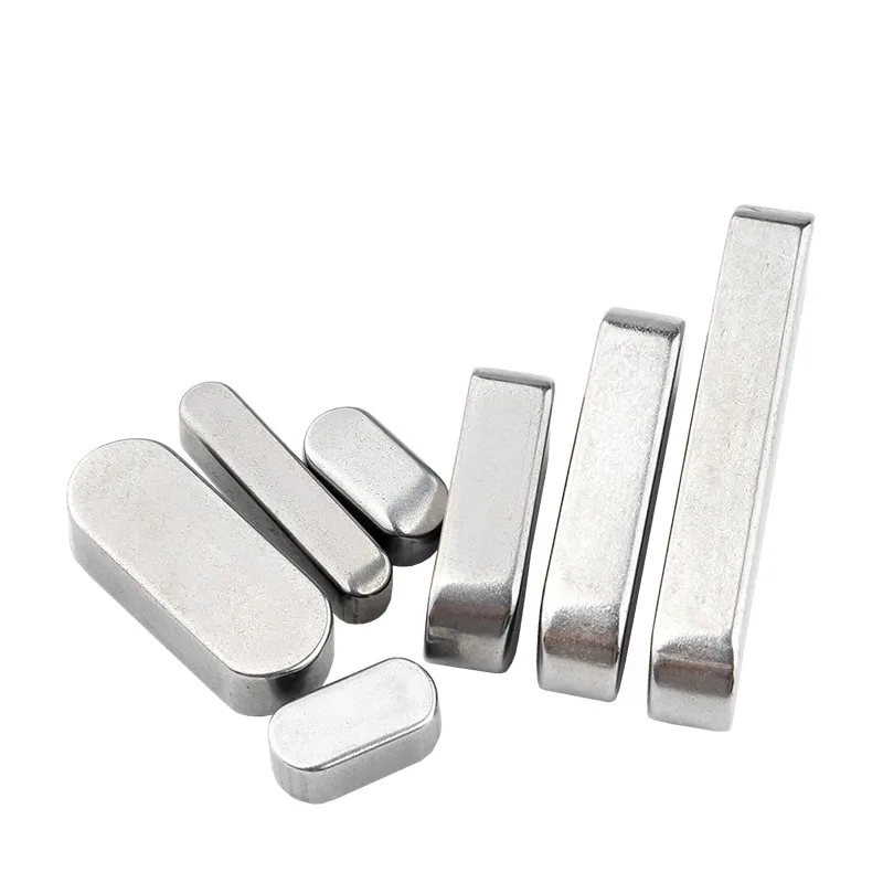 304 Stainless Steel GB1096 A Type Flat Key Dowel Drive Shaft Parallel Key M5 M6 Round End Head