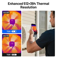 HT-203U-i Thermal Camera 512x384 Super Resolution 256X192 Thermal Imaging Camera for Mobile Phone -20°C~550°C Hotspot Tracking 3