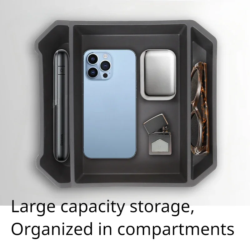Center Control Storage Box for Tesla Cybertruck 2024 Car Modification Accessories TPE ABS Armrest Box Cyberpica Storage Box