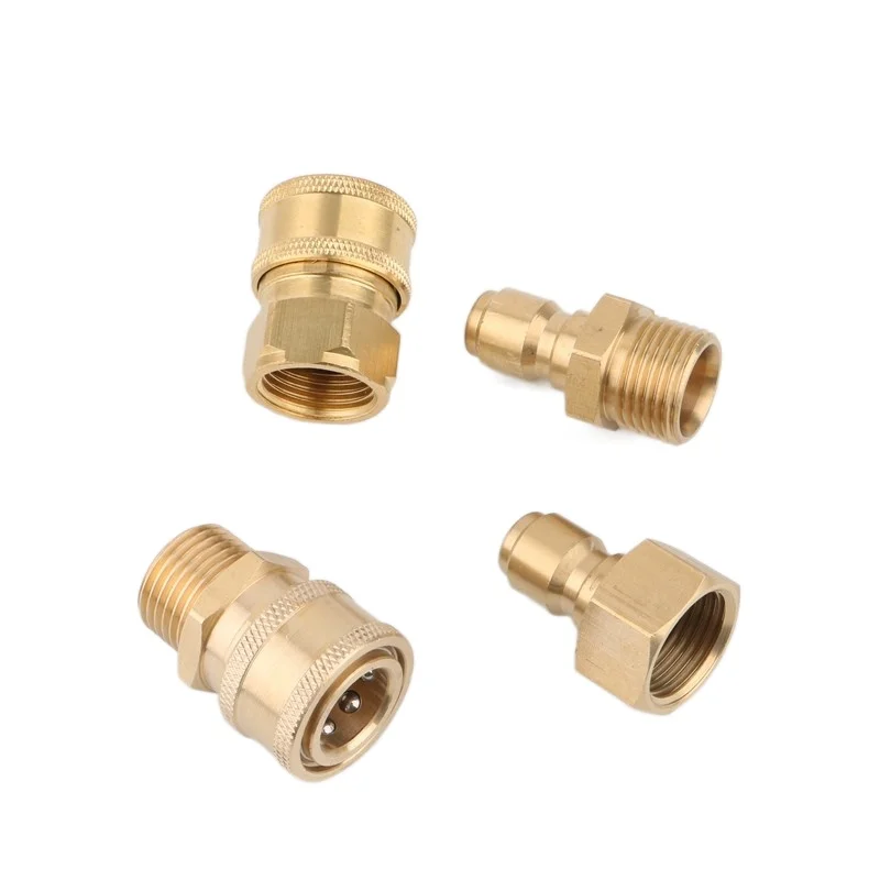 

Brass 3/8" To 1/2" Thread Car Washer Quick Connector High Pressure Adapter Water Gun Couplers Couplings For Garden Irrigation