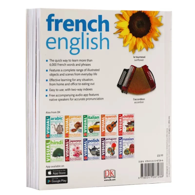 DK French English Bilingual Visual Dictionary Bilingual Contrastive Graphical Dictionary Book