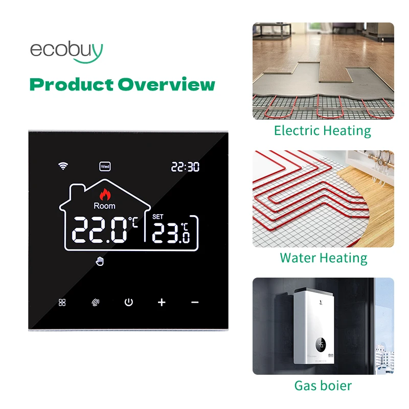 Tuya Wifi Warm Floor Electric Smart Thermostat 220V For Underfloor Heating Temperature Controller Alexa Google Home