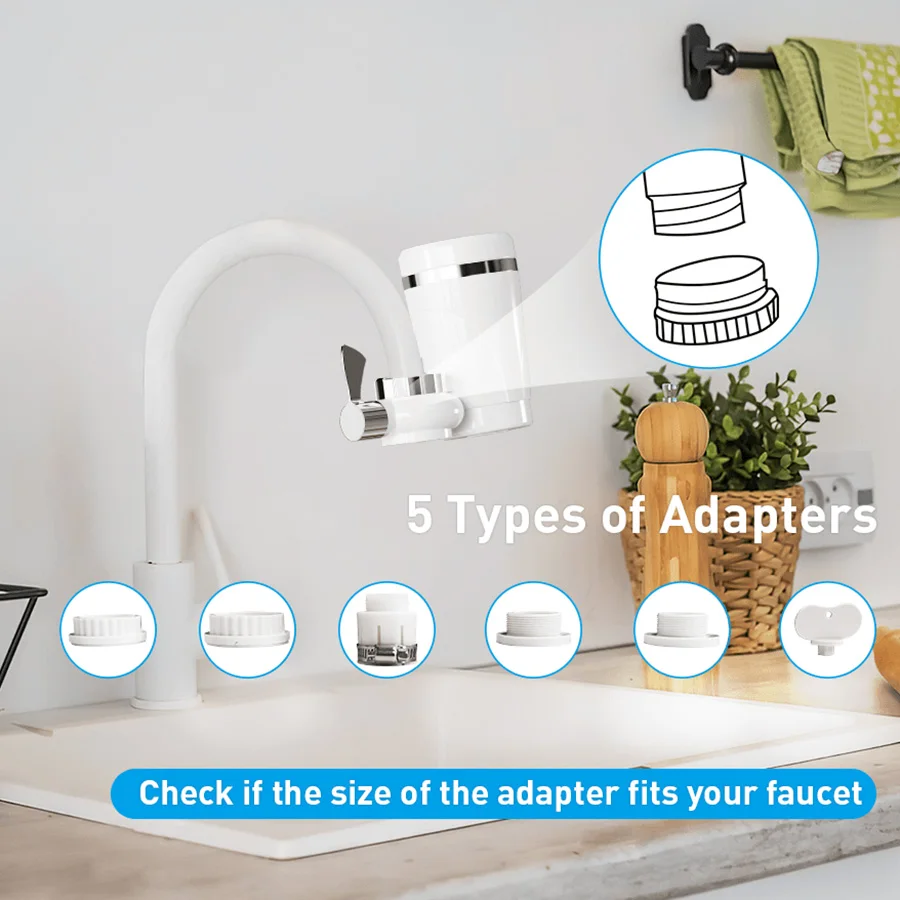 Tap Water Filter For Sink Faucet Installed Kitchen Processor Dechlorinates Removes Lead Odors With 1 Cartridge White