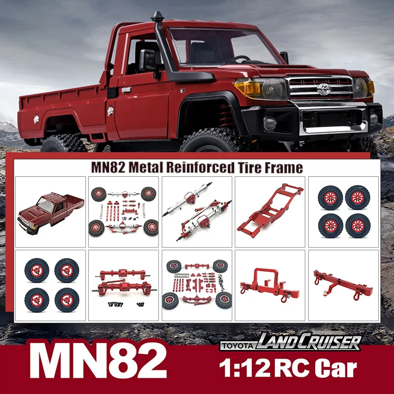 MN82 1/12 RC Car Upgrade Metal Chassis Pull Rod Shock Absorber Transmission Shaft for LC79 82S 82Pro - Original Part