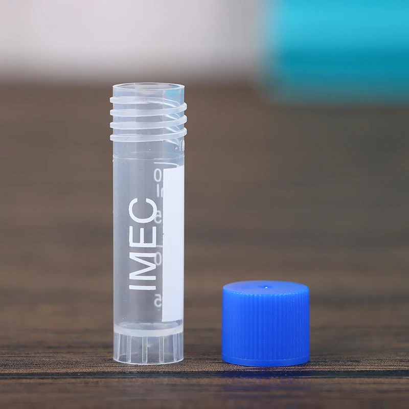 1.8ml(2ml) Plastic Graduated Cryovial Plastic Test Tube Freezing Tube Sample Cold Storage Tubes With Screw Cap 50Pcs