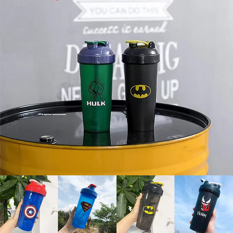 Avengers Hulk Water Bottle Shaker Fitness Cup Milkshake Cup Water Cup Protein Powder Shaker