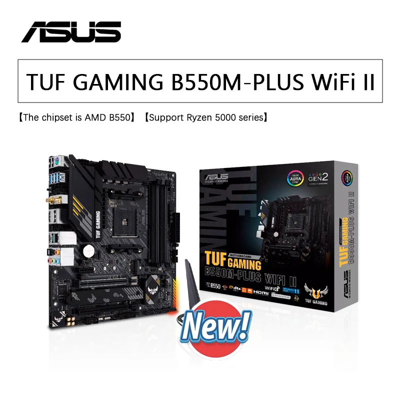 ASUS TUF GAMING B550M PLUS WIFI II New AMD B550 microATX