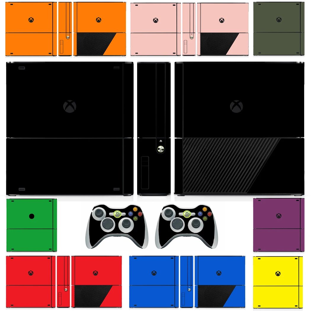 10 Pure Clean Solid Colors Vinyl Skin Sticker Protector Per Microsoft Xbox 360 E E 2 Adesivi Per Pelli Controller