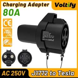 J1772 To Tesla Electric Car Charging Connector EV Charger Adapter For Tesla Model X/Y/3/S Tesla model y 2023 accessories