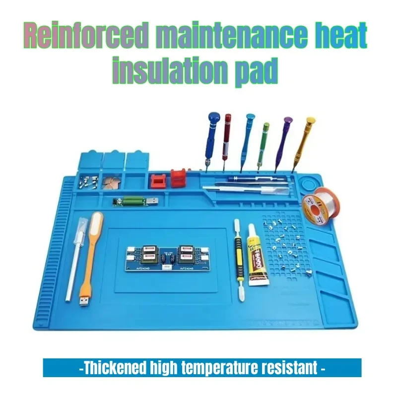 Magnetic Mat Silicone Work Mat Soldering Station Mat Heat Resistant 932°F Anti-Static for Electronic Phone Laptop Watch Repair image 1