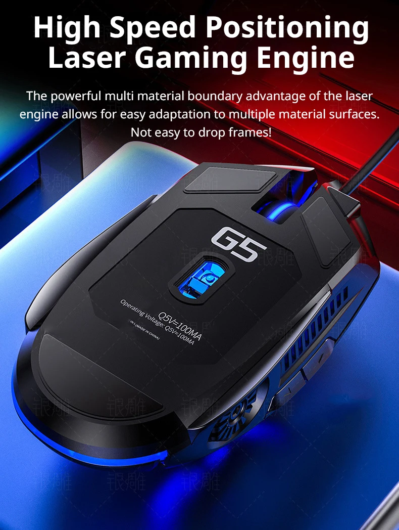 V1 Wired Mouse USB Gaming Luminous Computer Laptop Home Office Mouse
