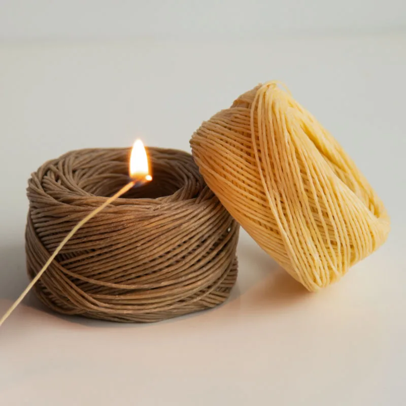 Organic HempWick Natural Beeswax Coating Candle Wick DIY Crafts