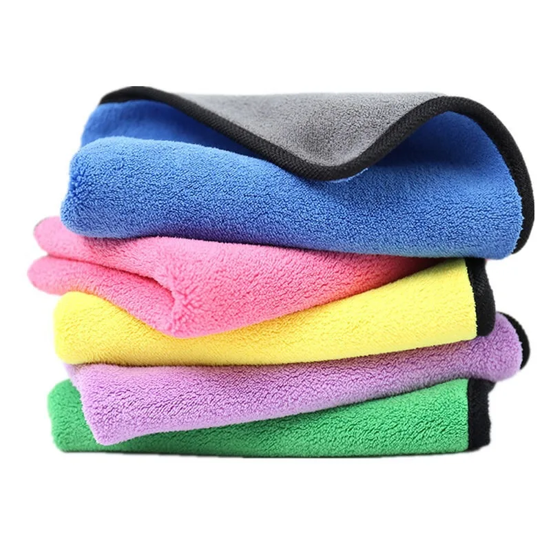 Soft Coral Fleece Pet Towel Puppy Cat Bath Absorbent Quick-Drying Bath Towels Thickened Double-Sided Cleaning Towel