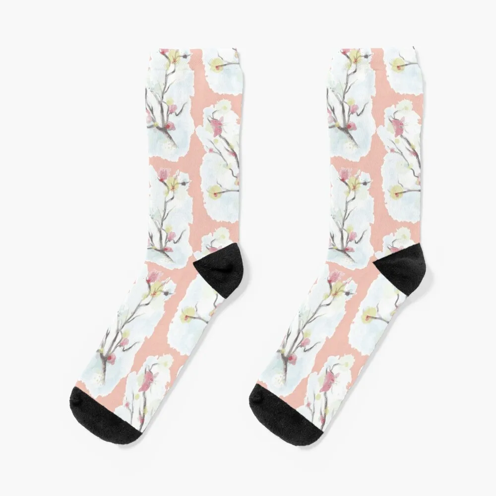 Cherry Blossom Sakura Socks sport socks Cartoon characters socks Designer Man Socks Women's for samsung galaxy a15 cartoon sakura cat embossed leather phone case wine red