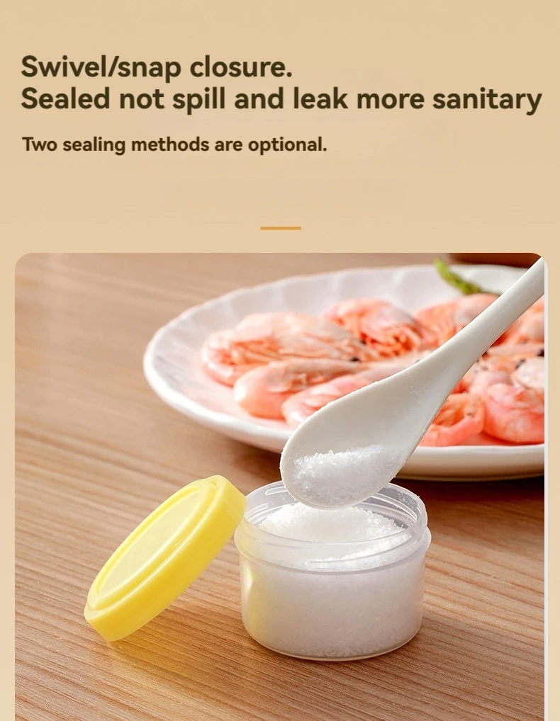 4 PCS Spice Box /Jam Squeeze Bottle /Seal Box Barbecue Seasoning Box Four Pack Household Sauce Bottle Sealed Storage Easy Fresh
