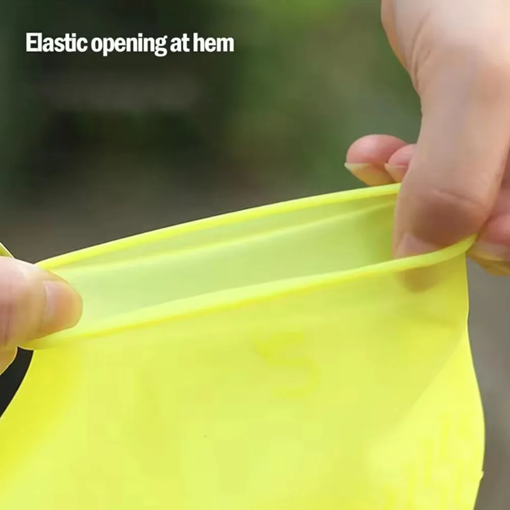 1 Paar wasserdichte Silikon-Überschuhe für Regentage, wiederverwendbar, rutschfest, für Erwachsene_voghion.com