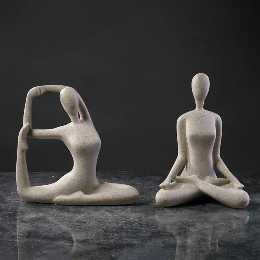 

Resin Yoga Figure Modern Abstract Yoga Figure Ornament Sculpture for Home Decoration Resin Yoga Statue Ornaments Housewarming