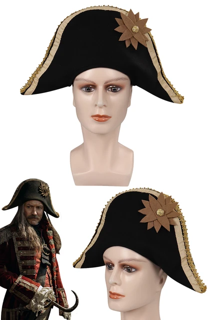 Captain Hook Cosplay Pirate Hat Cap 2023 Movie Peter Cosplay Pan Roleplay  Fantasia Props Costume Accessories Halloween Disguise - AliExpress